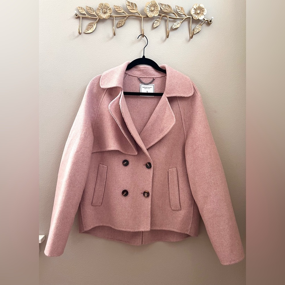 NWOT Nordstrom - Belle & Bloom - I'm Yours Wool Blend Peacoat